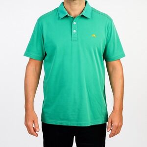 Tommy Bahama IslandZone XL Green Polo Shirt Short Sleeve Marlin Logo 37.5 Tech